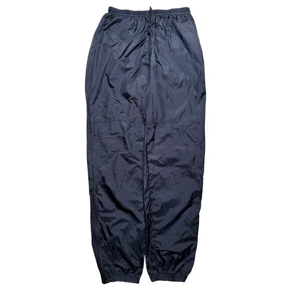 Vintage Nike Windbreaker Track Joggers Pants Size L Triple Black Zip Cuffs - Picture 1 of 8